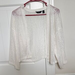 G by Giuliana Cream Open-Front Shrug